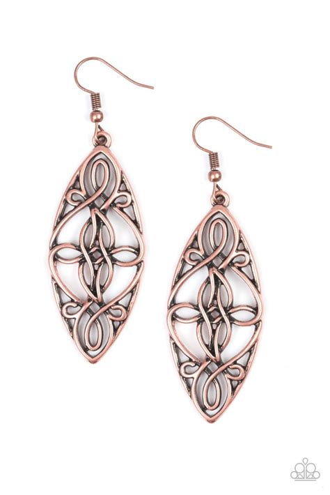 Paparazzi Tropical Trend Copper Wire Twist Earrings