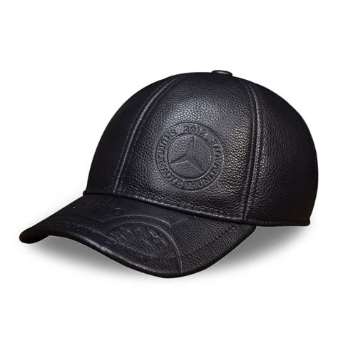 hl023 spring genuine leather men baseball cap hat high quality men s