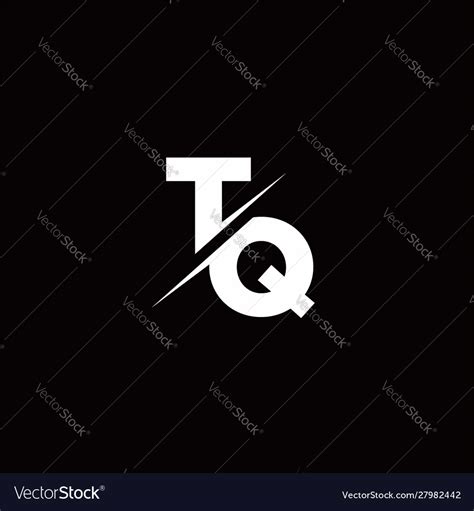 tq logo letter monogram slash  modern logo vector image