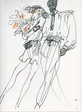 Saint Laurent Yves Sketches Fashion Ysl Illustration Drawings Graphic Paris Vintage Prints sketch template