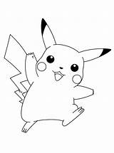 Kleurplaten Pikachu Pokémon Animaatjes Picachu sketch template