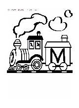 Coloring Alphabet Train Print Pages Book Kids Trains sketch template