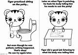 Potty Training Behance Learns Tiger Use Book sketch template
