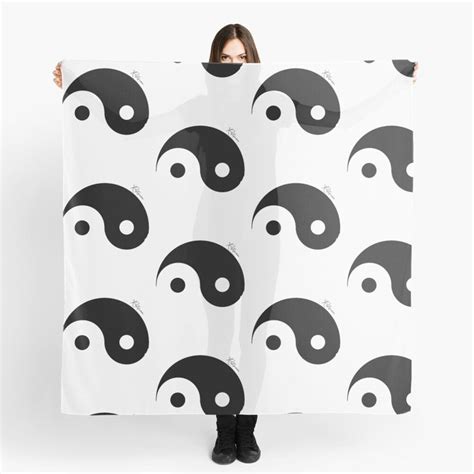 pop art   yin female chinese spiritual yin  symbol scarf