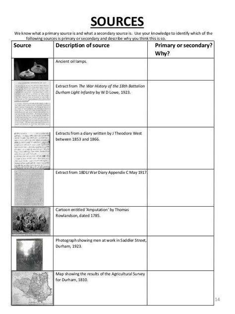 primary  secondary sources activities teaching expertise