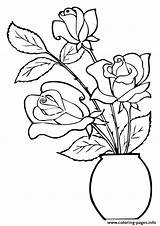 Pot Coloring Roses Three Rose Pages A4 Drawing Printable Flower Color Flowers Online Drawings Print Colouring Clipartmag Book Parentune Choose sketch template