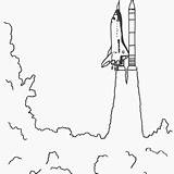 Space Shuttle Coloring Kennedy Smoke Launched Launch Heavy Center sketch template