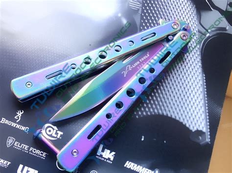 navaja mariposa tornasol balisong acero  en