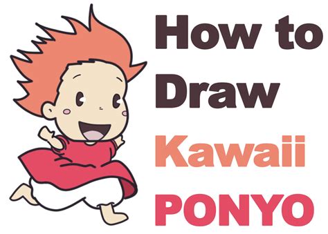 draw ponyo   draw step  step drawing tutorials