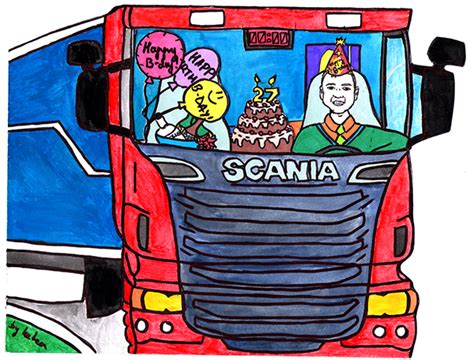 cards truck drivers birthday  behance