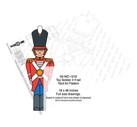 toy soldier  ft tall yard art woodworking pattern