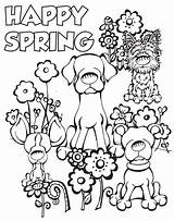 Coloring Spring Pages Happy Print April First Printable Kids Sheets Preschoolers Simple Coloring4free Adults Popular Colouring Color Older Students Adult sketch template