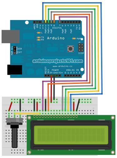connecting arduino lcd display code  arduino  projects