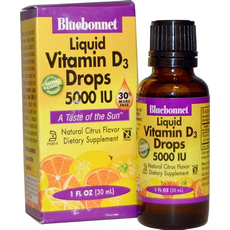 bluebonnet nutrition liquid vitamin  drops natural citrus flavor  iu  fl oz  ml