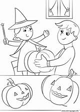 Coloring Pages Preparation Halloween Fall Printable sketch template