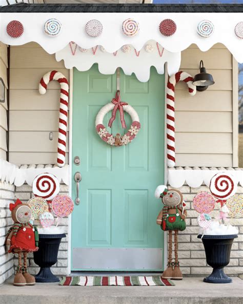 enchanting christmas front door decor ideas