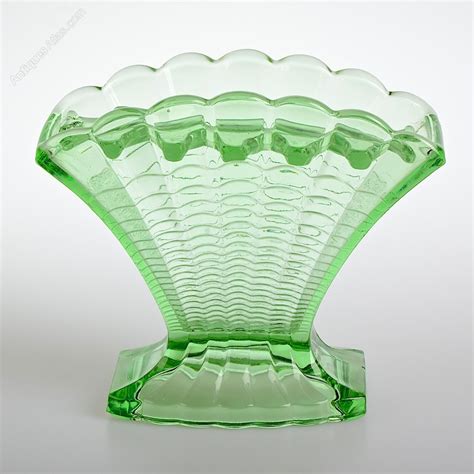 Antiques Atlas Art Deco Davidsons Fan Glass Vase