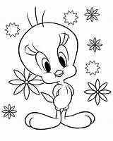 Coloring Tweety Bird Pages Cute Color Kids Floral Printable Precious Moments Drawing Print Play Tunes Looney Baby Procoloring sketch template