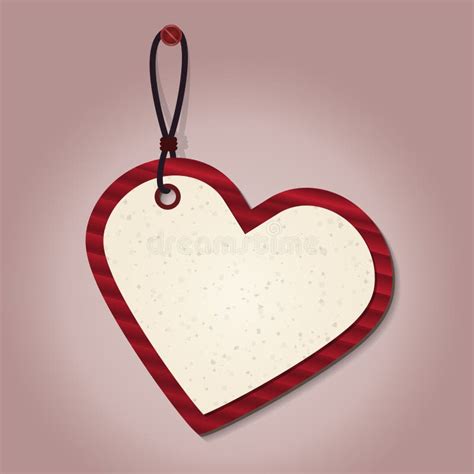 heart tag stock vector illustration  shape frame