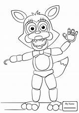 Foxy Coloring Fnaf Pages Printable Nights Five Unthinkable Print Getcolorings Toy Col sketch template