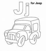 Coloring Jeep Letter Pages Printable Color Words Toddler Categories sketch template