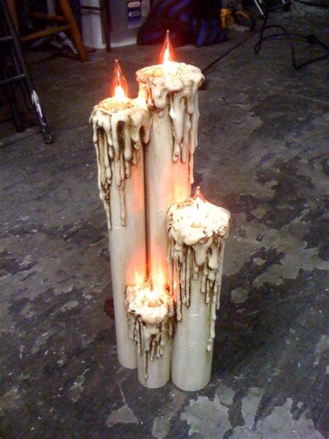 diy flicker candles from pvc pipes easy diy halloween