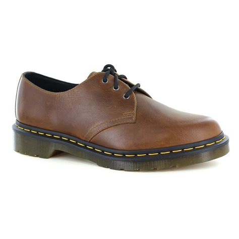 dr martens  mens orleans leather shoes  butterscotch brown