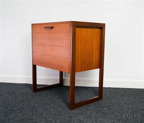 mid century retro vinyl lp record storage cabinet sideboard compact