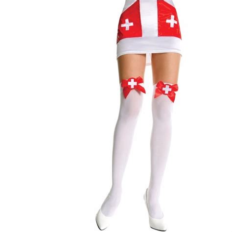 sexy women clothes christmas dresses nurse white stocking with red lace