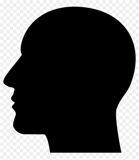 clipart man head silhouette side view face clipart  transparent