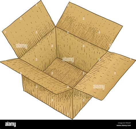 cardboard box sketch  res stock photography  images alamy