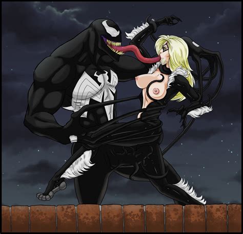 black cat and venom rooftop meeting by theamphioxus hentai foundry