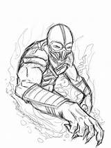 Reptile Mortal Kombat Pages Mk9 Sketch Coloring Deviantart Template sketch template