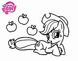 Applejack Coloring Pony Little Pages Colorear Para Apples Her Getdrawings Getcolorings Color Coloringcrew sketch template