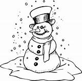 Coloring Winter Pages Snowman Print Sheets Printable Christmas Bing Simple sketch template