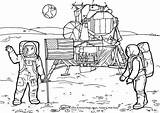 Colouring Moon Landing Neil Armstrong Pages Space Activity Apollo Children Explorers Activityvillage Size Village Explore sketch template