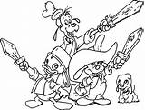 Musketeers Mickey Mouse Pluto Goofy sketch template