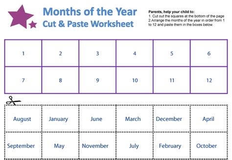 months   year worksheets guruparents