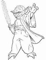 Lightsaber Yoda Topcoloringpages sketch template