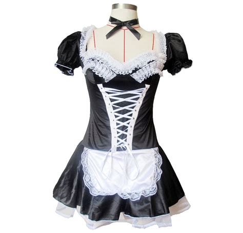 S 6xl Plus Size Sexy Womens Nite French Maid Costume Women Exotic