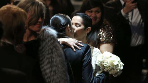 gay marriage steals the show at 56th grammys as 33 couples