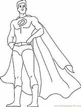 Superhero Heros Generic Coloringhome sketch template