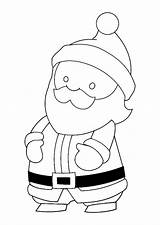 Claus Santa Coloring Large sketch template