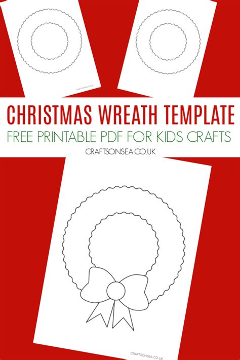 printable christmas wreath template
