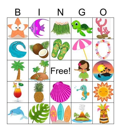 hawaiian bingo printable