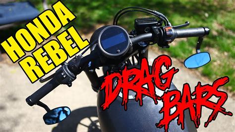 drag bar install honda rebel   cmx youtube
