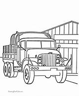 Coloring Pages Military Armed Forces Truck Printable Kids sketch template