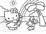 Kitty Hello Coloring Pages Summer Printable Color Getcolorings Print sketch template