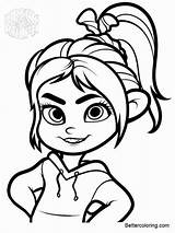 Ralph Vanellope Coloring Pages Wreck Printable Adults Kids sketch template