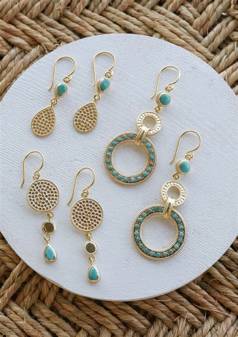 Anna Beck Solstice Large Turquoise Pave Triple Drop